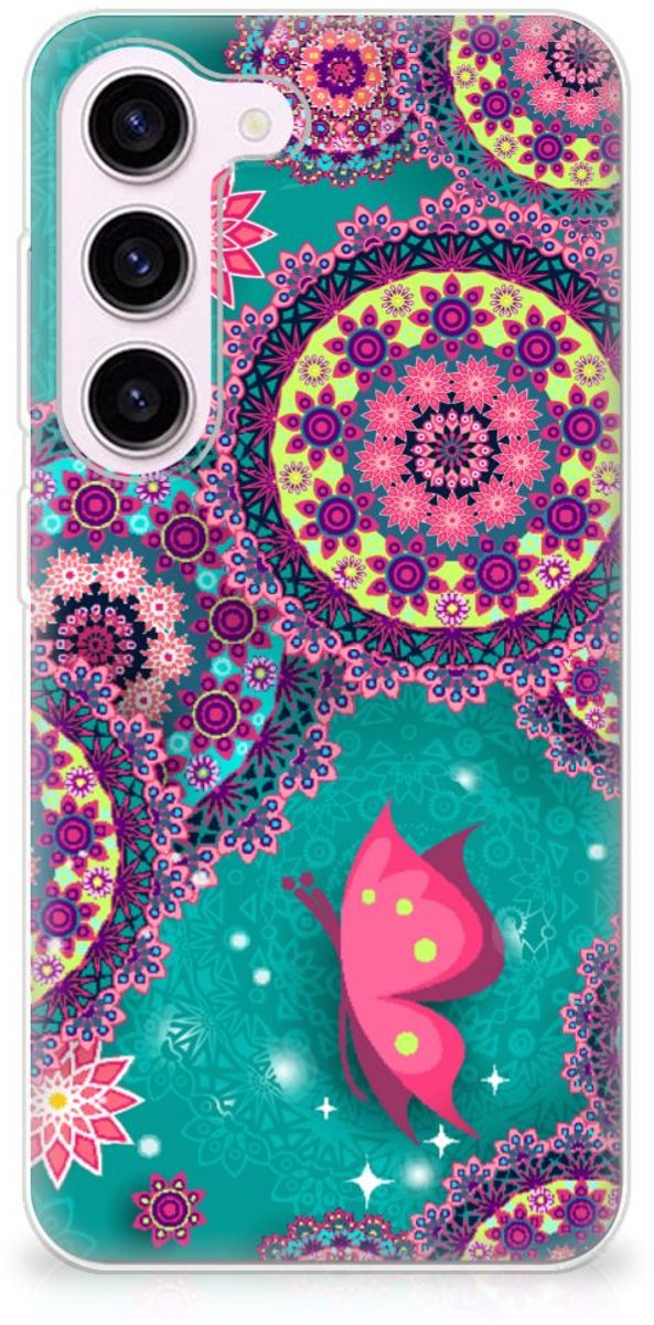 Samsung Galaxy S23 Hoesje maken Cirkels en Vlinders