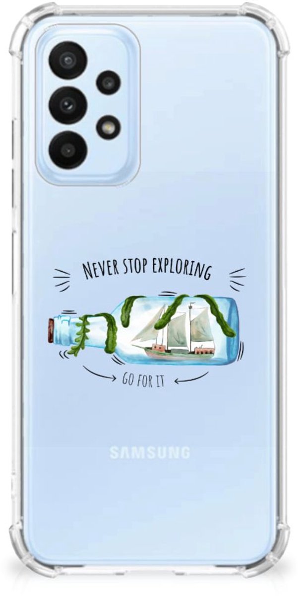 Samsung Galaxy A23 Stevig Bumper Hoesje Boho Bottle
