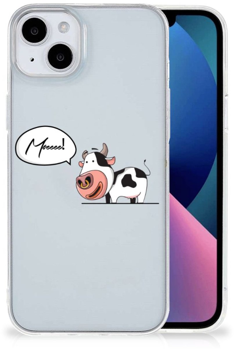 iPhone 15 Plus Telefoonhoesje met Naam Cow
