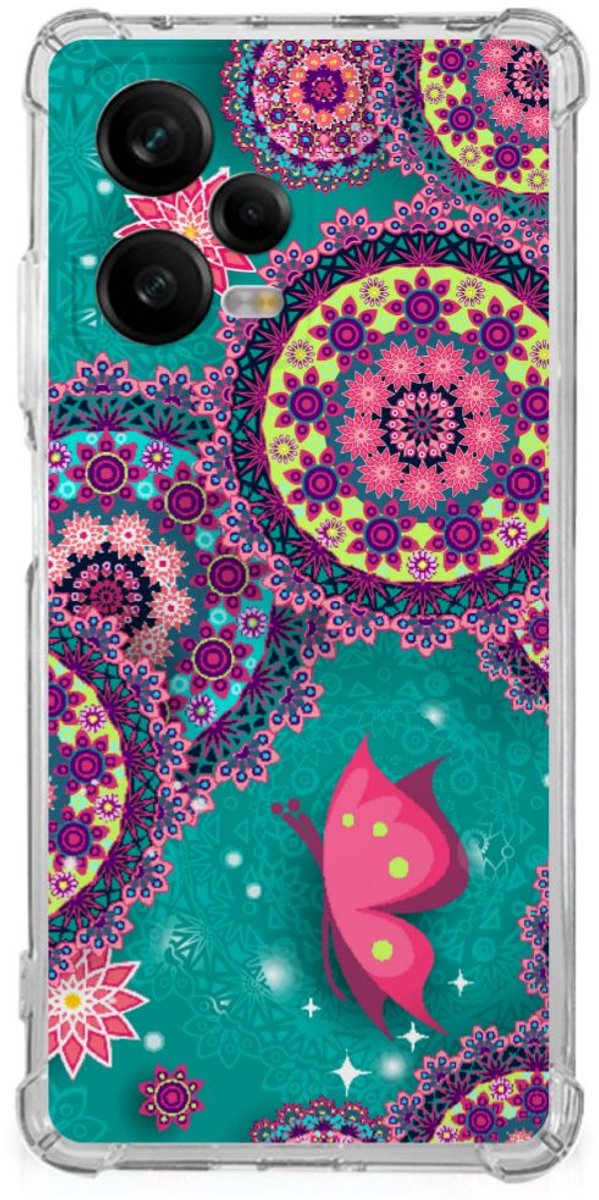 Xiaomi Redmi Note 12 Pro Back Cover Cirkels en Vlinders