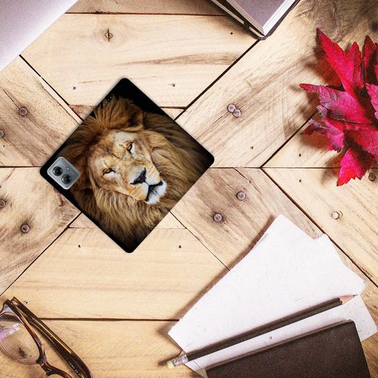 Étui avec support adapté pour Motorola Moto G14 Smart Cover Case Lion