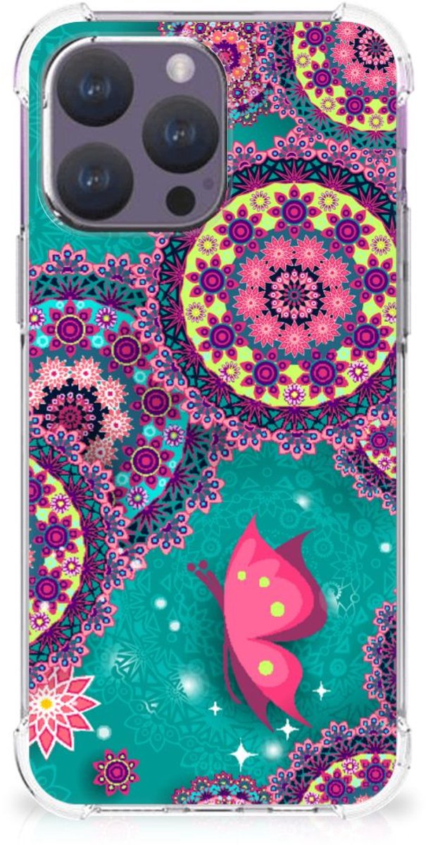 iPhone 15 Pro Max Back Cover Cirkels en Vlinders