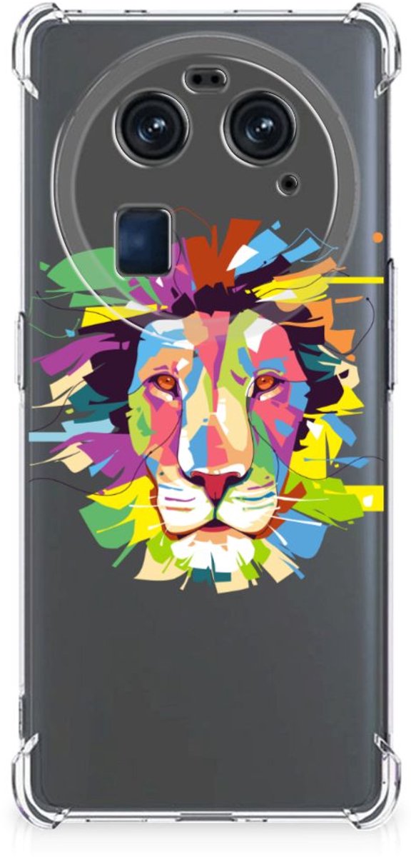 OPPO Find X6 Stevig Bumper Hoesje Lion Color