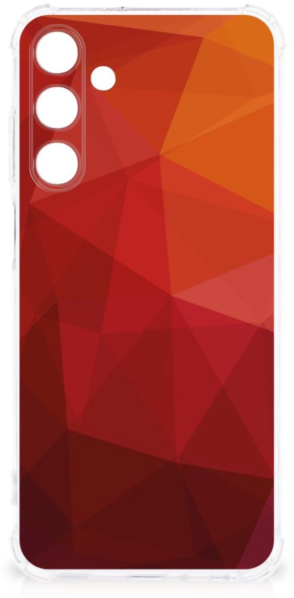 Shockproof Case voor Samsung Galaxy A25 Polygon Red