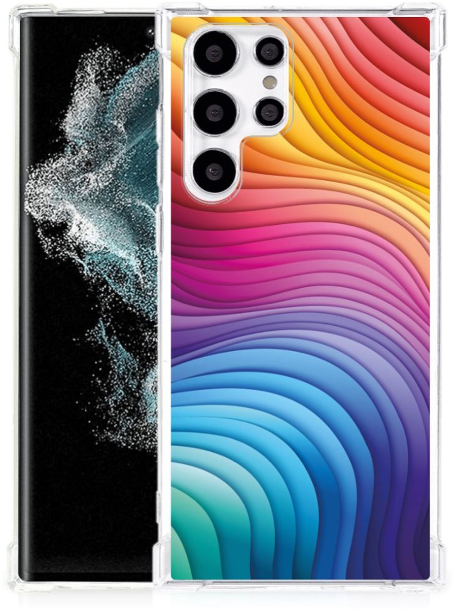 Shockproof Case voor Samsung Galaxy S22 Ultra Regenboog