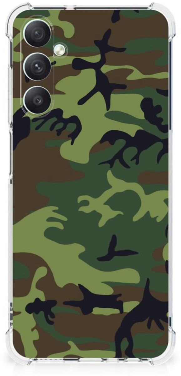 Samsung Galaxy A05s Doorzichtige Silicone Hoesje Army Dark