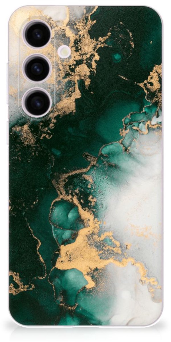TPU Siliconen Hoesje voor Samsung Galaxy S24 Plus Marmer Groen
