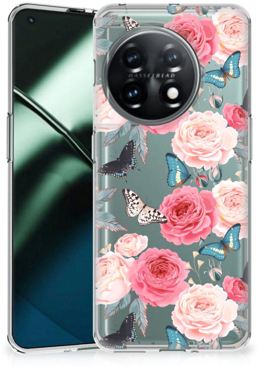 OnePlus 11 TPU Case Butterfly Roses