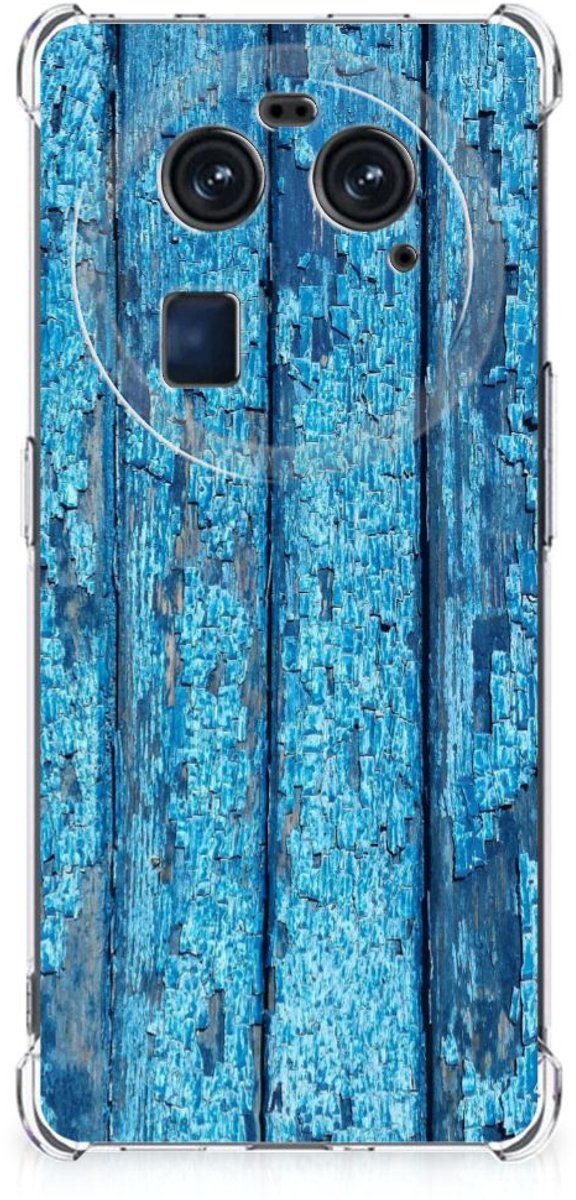 OPPO Find X6 Stevig Telefoonhoesje Wood Blue