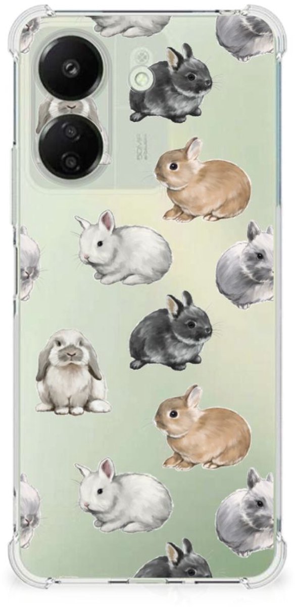 Case Anti-shock voor Xiaomi Redmi 13C 4G Konijntjes