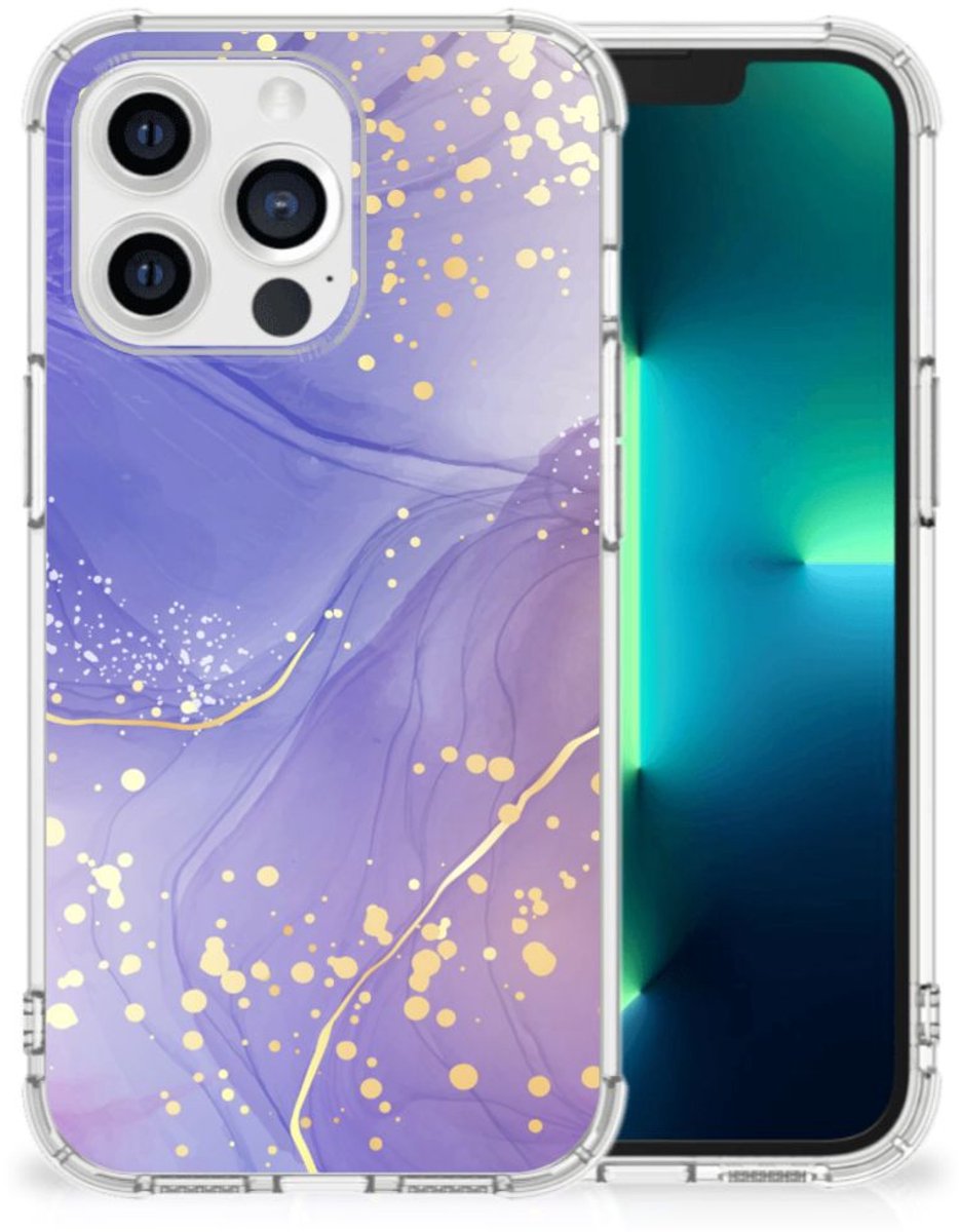 Back Cover voor Apple iPhone 13 Pro Watercolor Paars