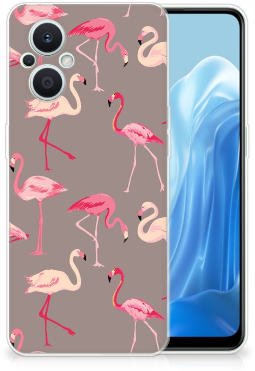 OPPO Reno8 Lite TPU Hoesje Flamingo