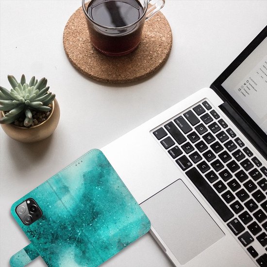 Coque pour téléphone portable iPhone 13 Pro Max Coque Photo Peinture Blue