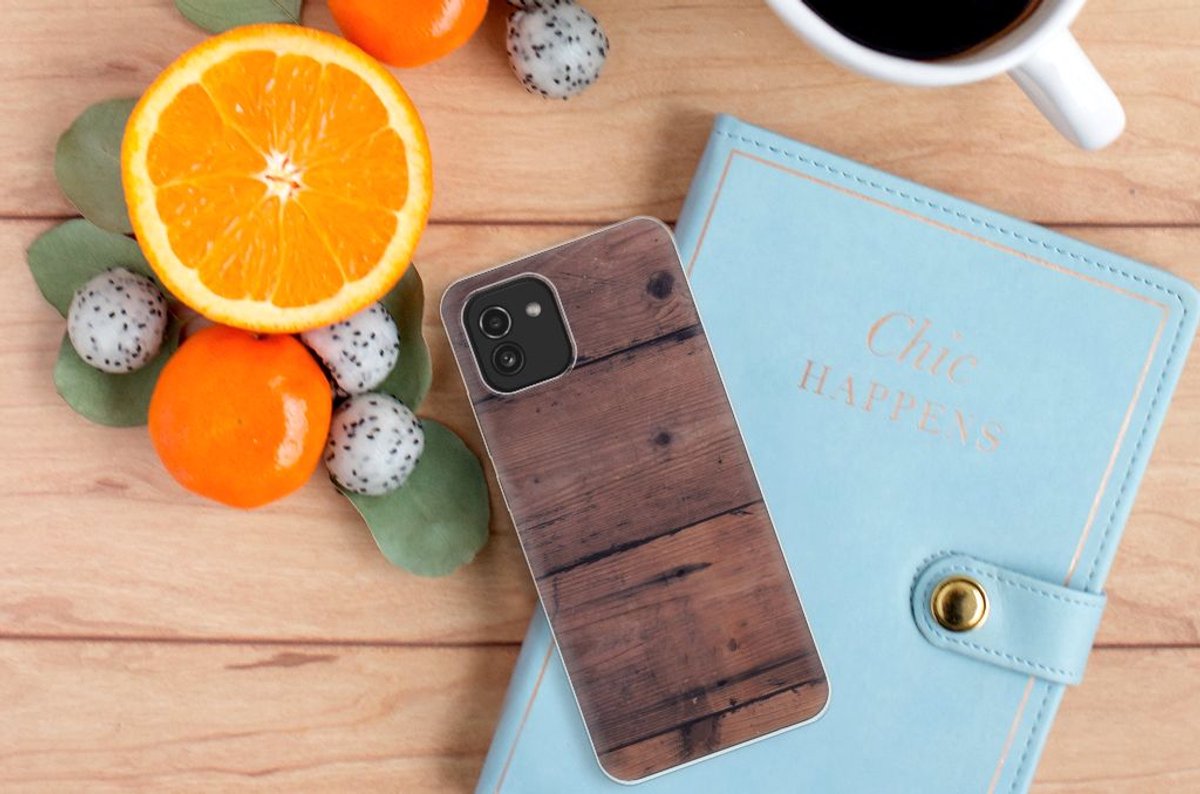 Samsung Galaxy A03 Bumper Hoesje Old Wood