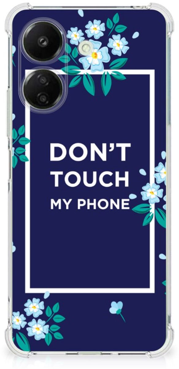 Xiaomi Redmi 13C 4G Anti Shock Case Flowers Blue DTMP