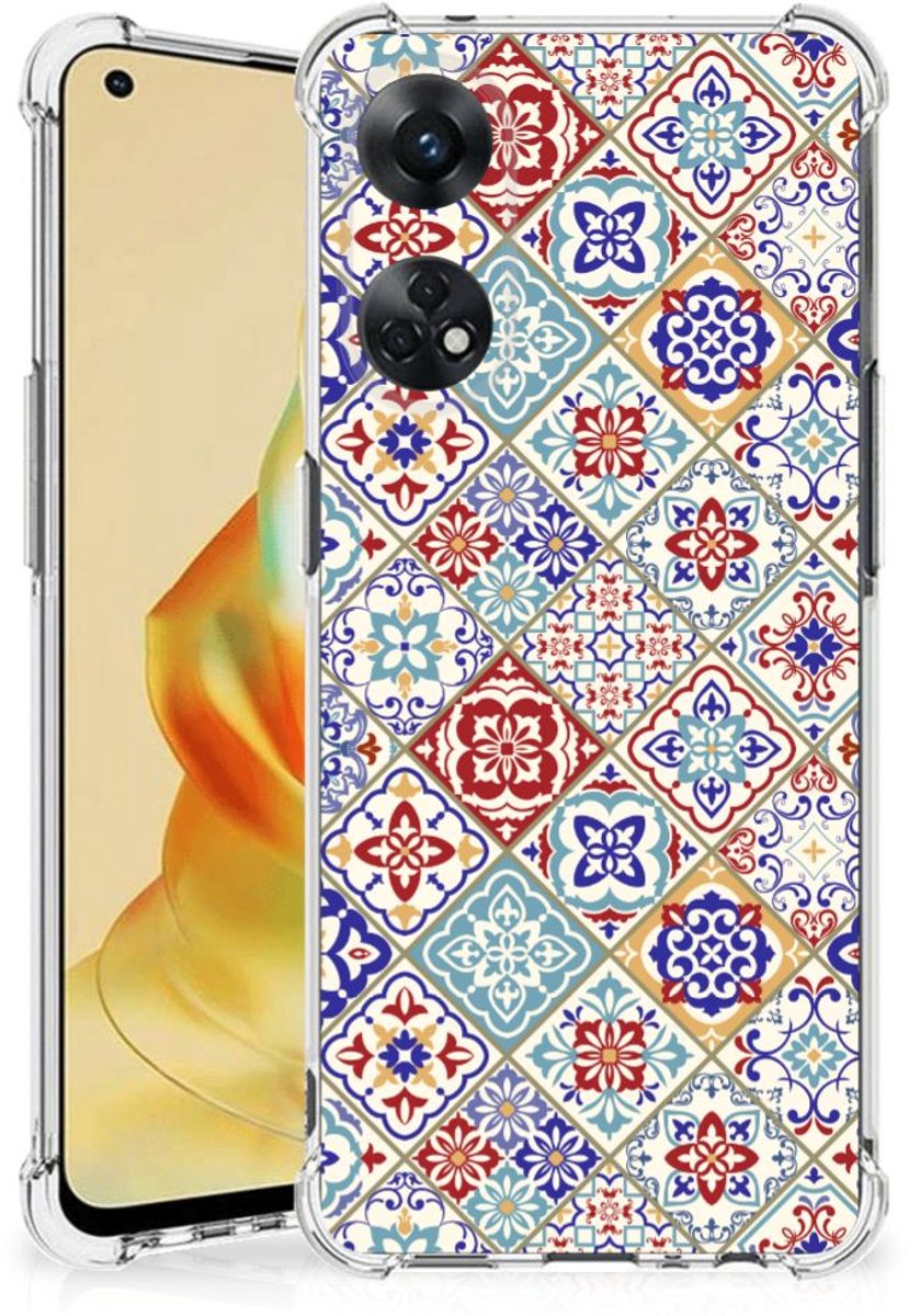 OPPO Reno8 T 4G Anti-Shock Hoesje Tiles Color