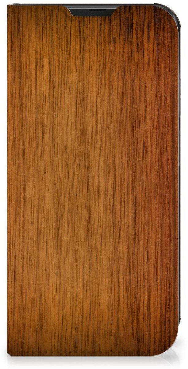 Samsung Galaxy Xcover 6 Pro Book Wallet Case Donker Hout