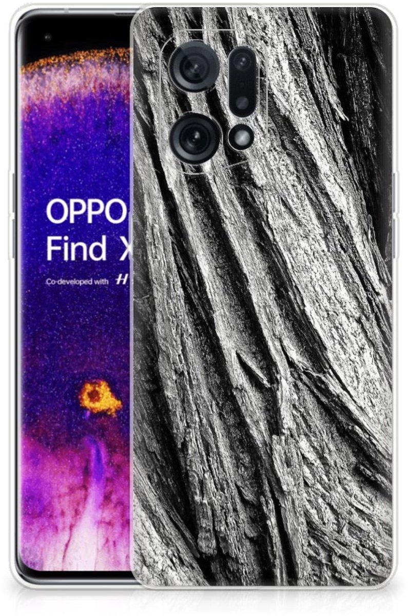 Bumper Hoesje OPPO Find X5 Boomschors Grijs