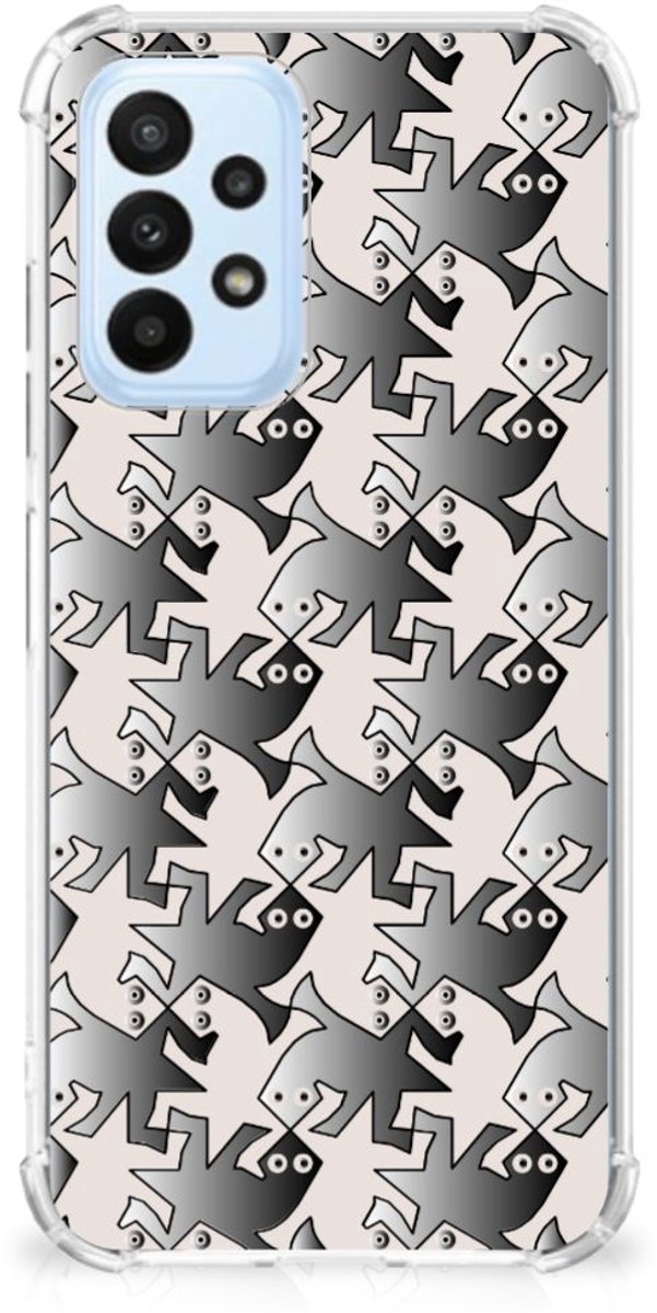 TPU Case Anti-Shock voor Samsung Galaxy A23 Case Anti-shock Salamander Grey
