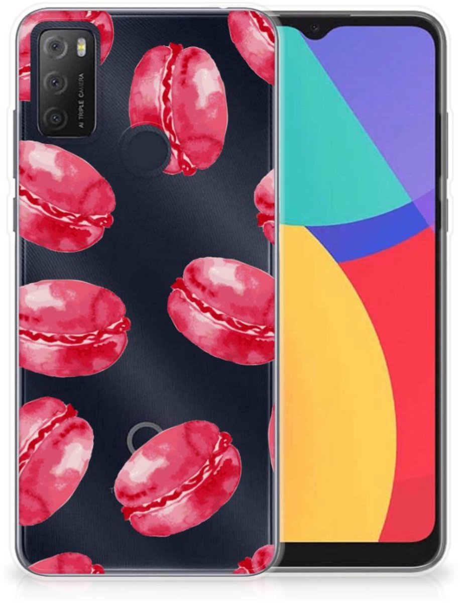 Alcatel 1S (2021) Siliconen Case Pink Macarons