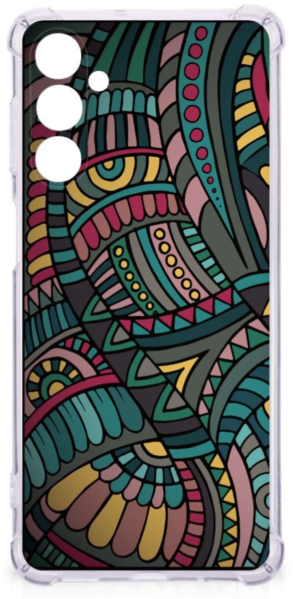 Back Cover voor Samsung Galaxy M54 Doorzichtige Silicone Hoesje Aztec