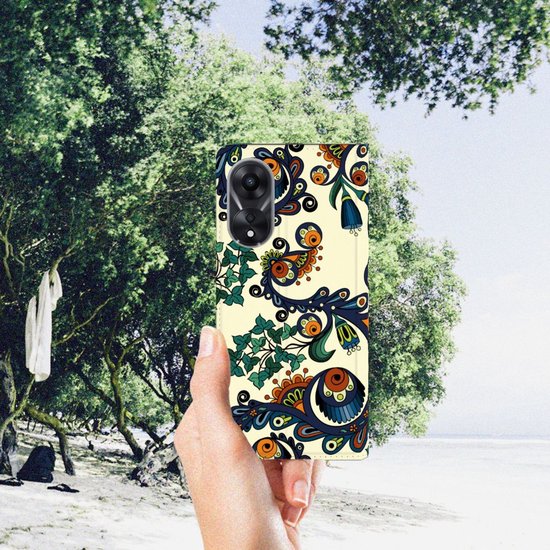 Coque OPPO A78 | A58 5G Bookcase Fleur Baroque