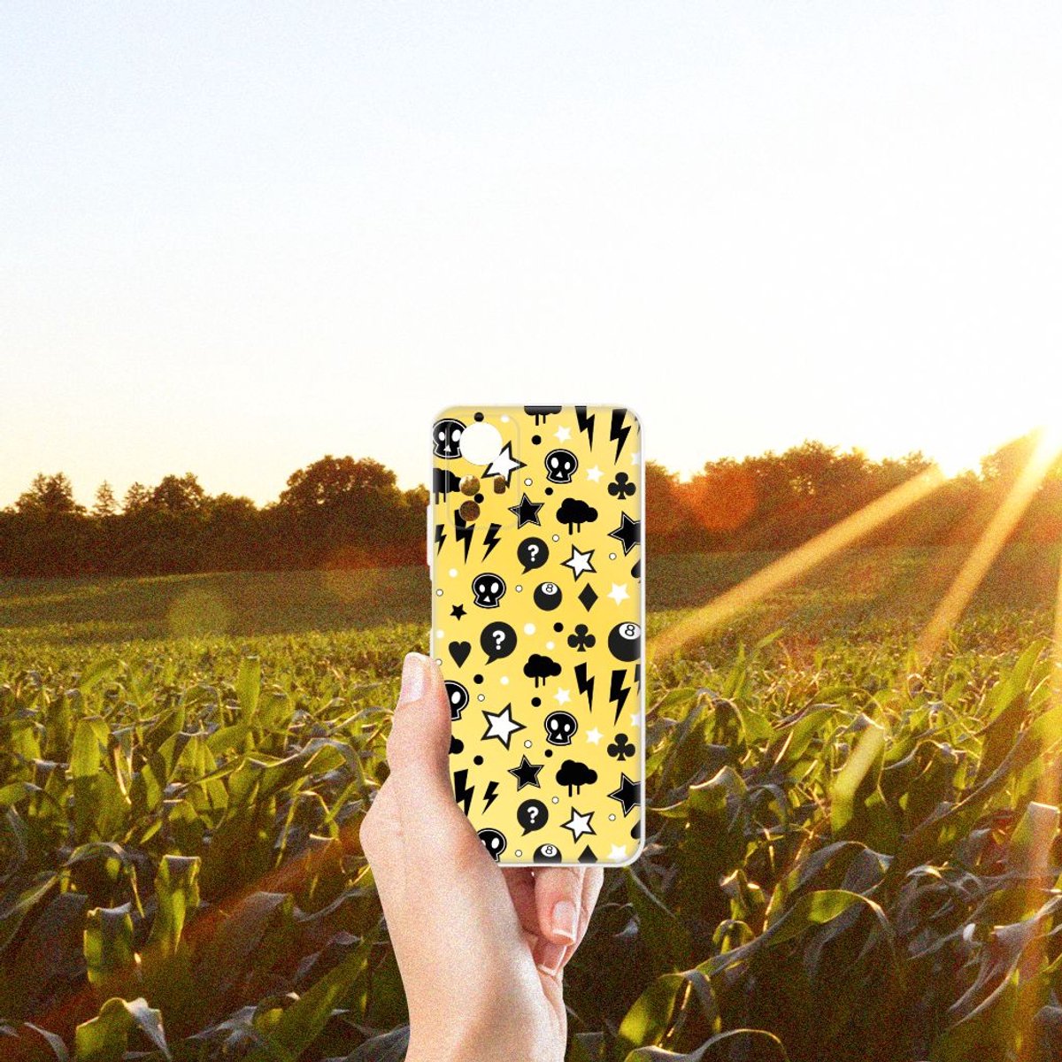 Silicone Back Case Xiaomi Redmi Note 12S Punk Geel