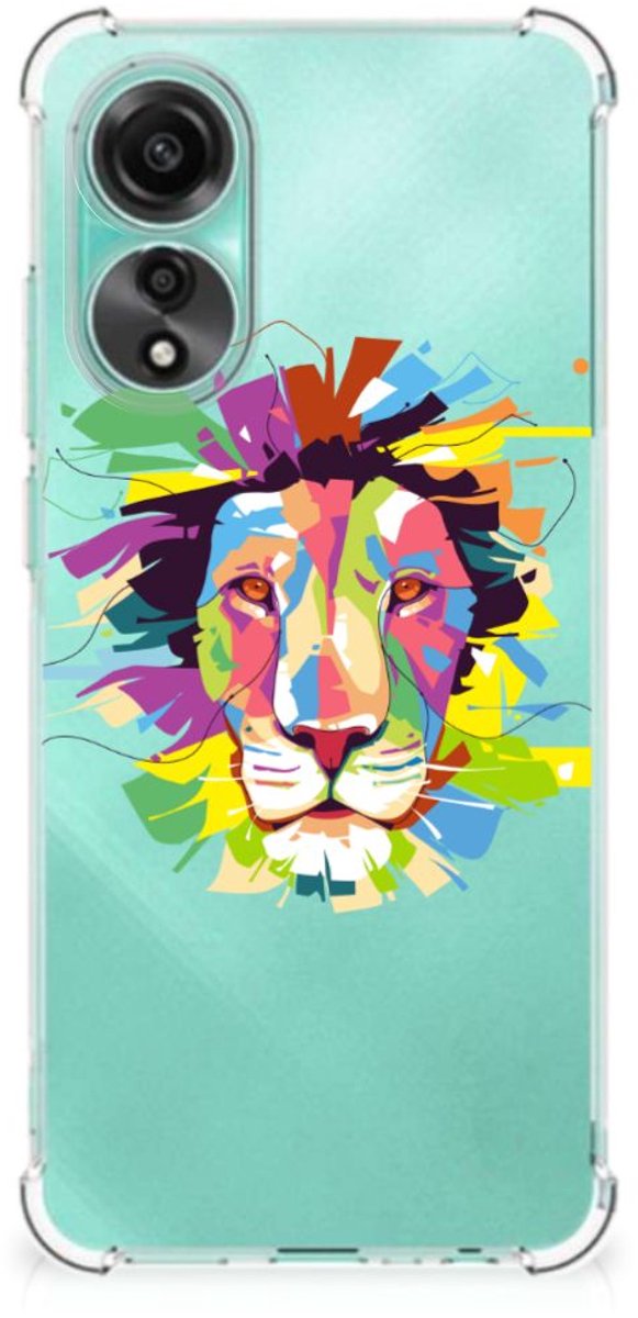 OPPO A78 4G Stevig Bumper Hoesje Lion Color