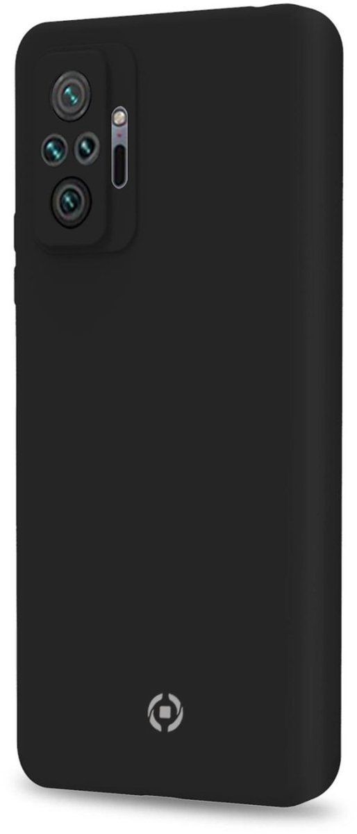 Celly Xiaomi Redmi Note 10 Silicone Telefoonhoesje Zwart