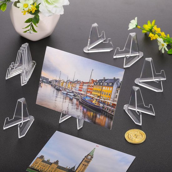 Coin Display - 24 Stuks - Munt Standaard - Kaart Houder - Houder Geschikt Voor Kaarten - Kaarten Houder - Munten Standaarden - Transparant - Visitekaarthouder - Munten Houder - Kaartenrek - Kaarthouder - geschikt Voor Pokemon Top Loader