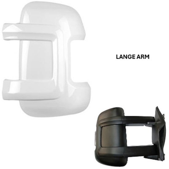 Easy Link Buitenspiegelafdekking kap rechts zwart korte arm compatibel met Peugeot Boxer Citroen Jumper Fiat Ducato 2006-2020 735424437