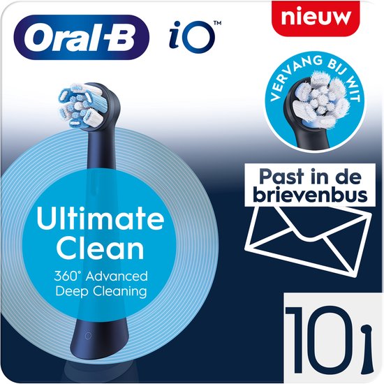Oral-B iO Series Ultimate Clean Zwart - Originele opzetborstels - CrissCross borstelharen - 10 Stuks