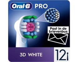 Product afbeelding van Oral-B 3D White Pro - Opzetborstels met CleanMaximiser Technologie - 12 Stuks - Brievenbusverpakking