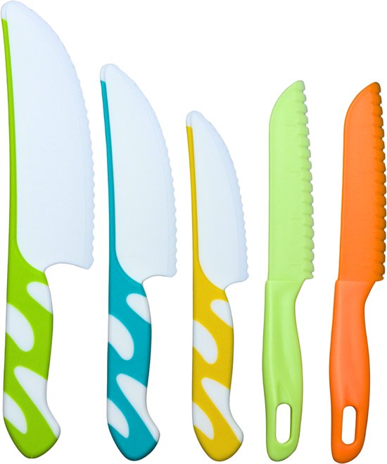 Mamboe Kindermessen - Set van 5 - Kindermes - Le petit chef - Mes kind - Keukenmes kinderen - Kindermessenset - Kinder koksmes