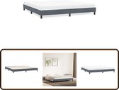 vidaXL - Bedframe - zonder - matras - 180x210 - cm - fluweel - donkergrijs