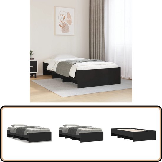 vidaXL Bedframe met lades sonoma eikenkleurig 90x190 cm, bed, bed met opbergruimte, 1-persoons bedframe, 1-persoonsbed, slaapkamermeubilair, bedbodem