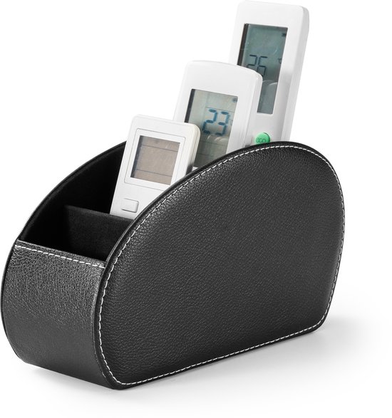 YONO Support de télécommande - Organisateur de télécommande - Simili Cuir - Universel - Zwart