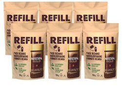 Nescafé Gold Refill-verpakking oploskoffie - 6 zakken x 150g - Voordeelverpakking