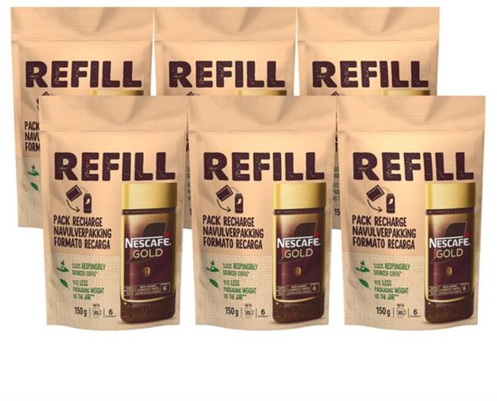 Recharge Nescafé Gold Value Pack 6 x 150 grammes