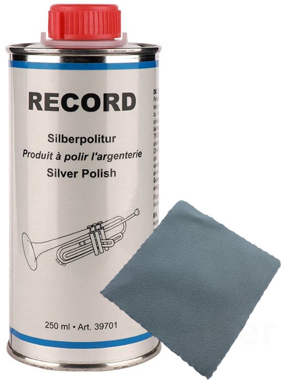 La Tromba Nettoyant argent 250 ml pour Instruments à vent + chiffon de polissage Specter – Élimine l'oxydation et redonne de la brillance