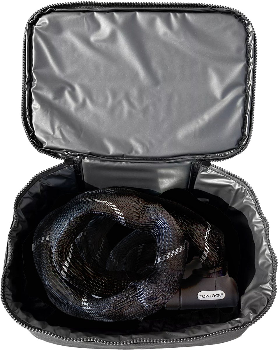 Maxxcovers Slotentas / Praktische Transporttas voor Kettingsloten, Beugelsloten & Fietssloten - 30 x 20 x 10 cm - Zwart