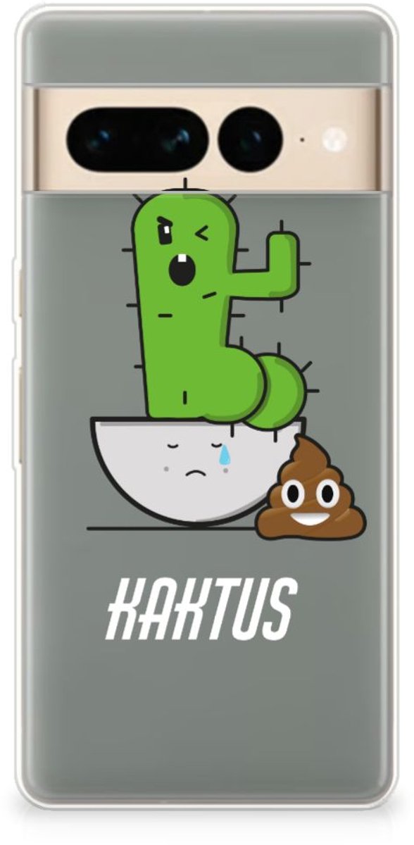 Google Pixel 7 Pro Telefoonhoesje met Naam Cactus Poo