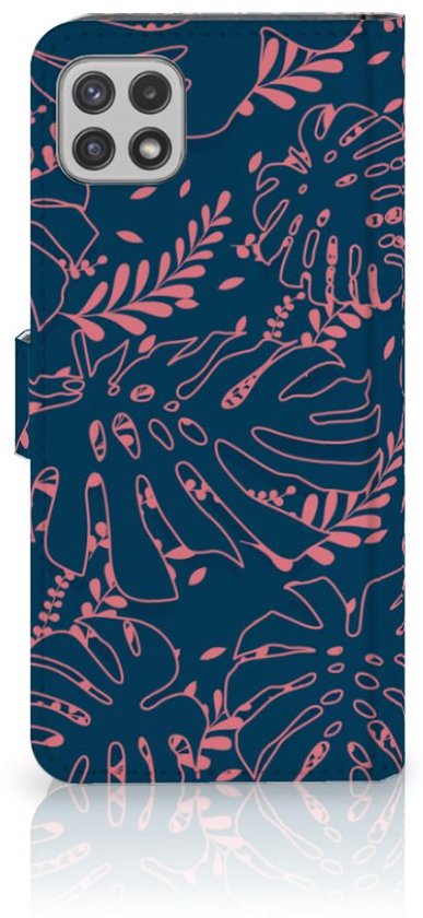 Portefeuille Samsung Galaxy A22 5G Coque Compatible avec Feuilles De Palmier