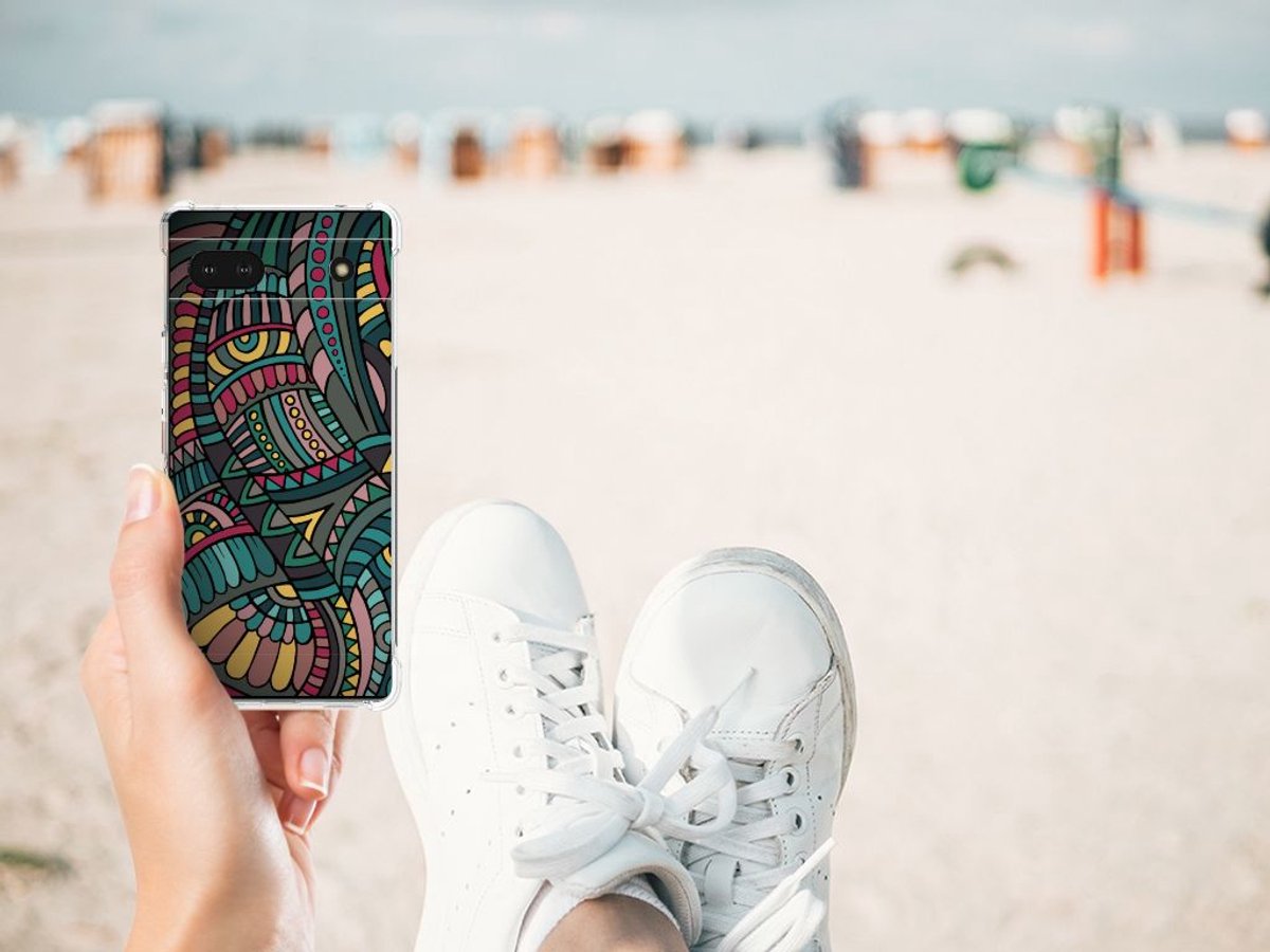 Google Pixel 6A Doorzichtige Silicone Hoesje Aztec
