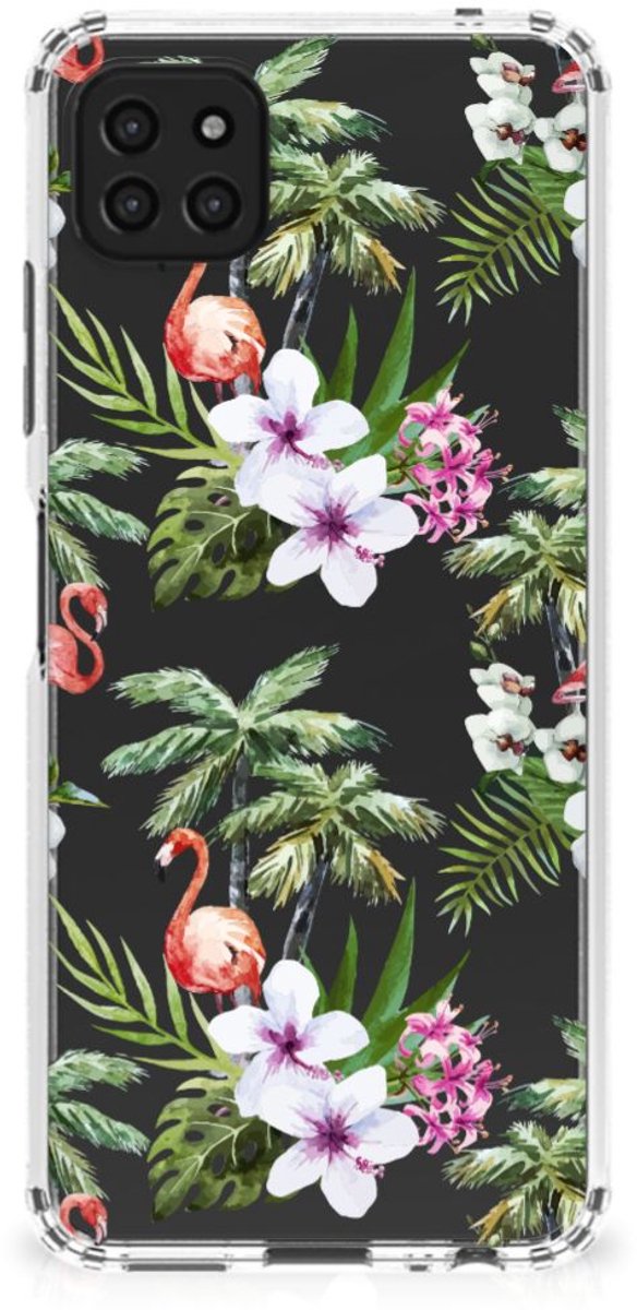 Samsung Galaxy A22 5G Case Anti-shock Flamingo Palms