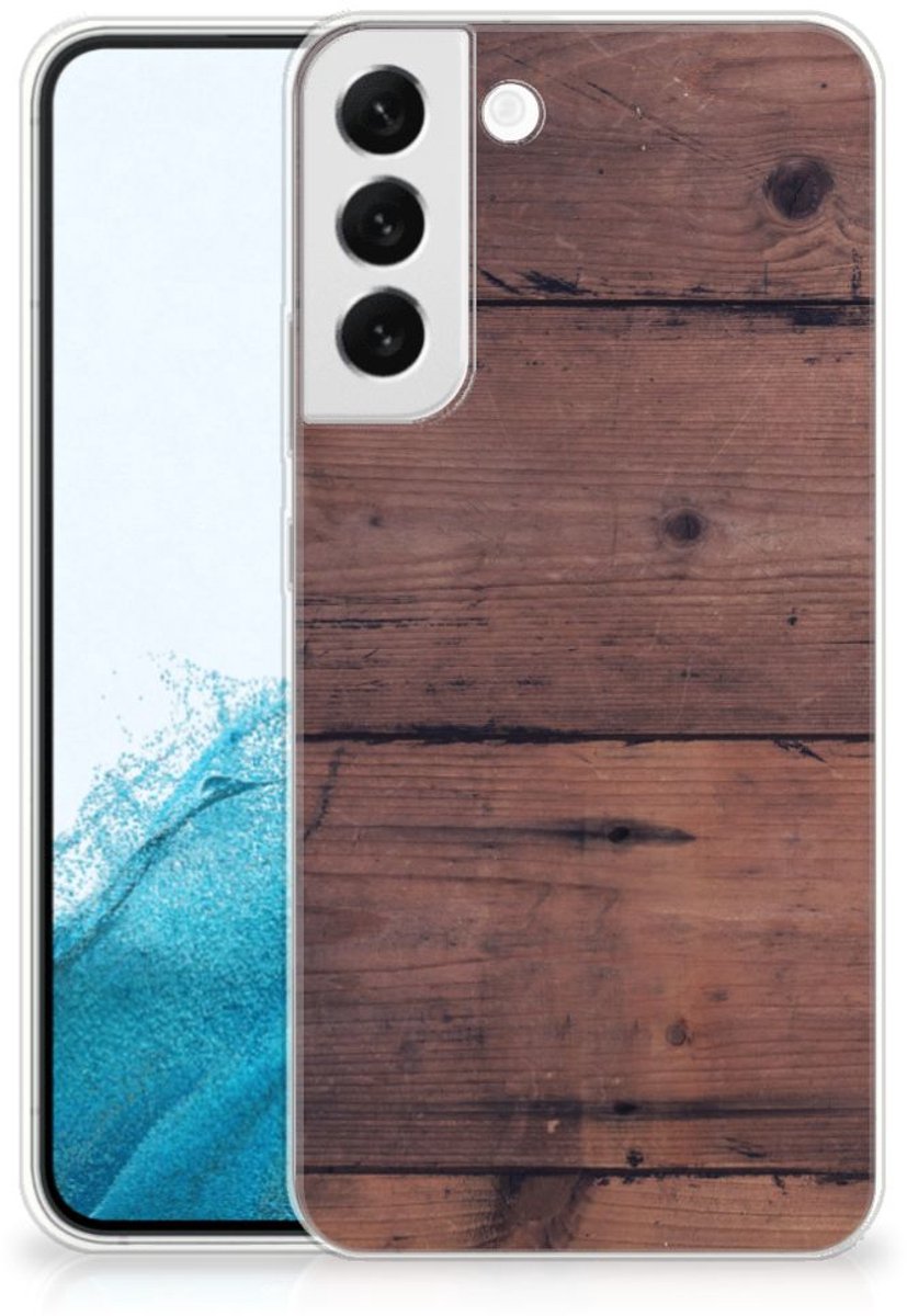 Samsung Galaxy S22 Plus Bumper Hoesje Old Wood