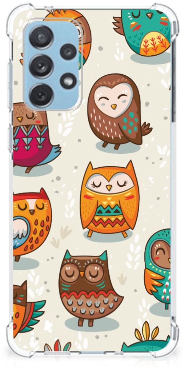 TPU Case Anti-Shock voor Samsung Galaxy A73 Case Anti-shock Vrolijke Uilen