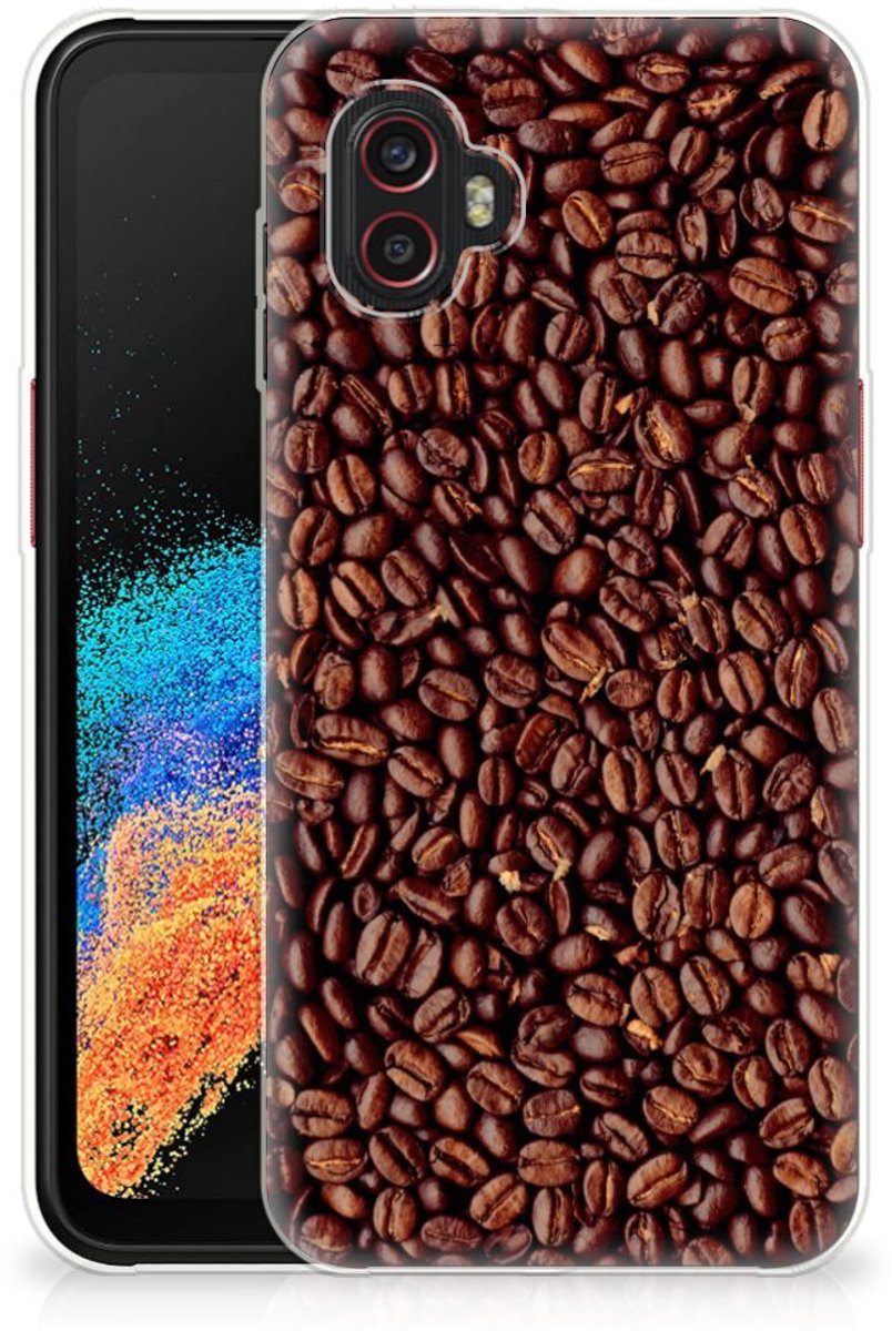 Samsung Galaxy Xcover 6 Pro Siliconen Case Koffiebonen