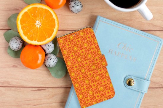 Etui portefeuille OPPO A15 Etui pour téléphone Batik Orange