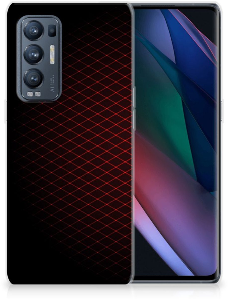 TPU Hoesje voor OPPO Find X3 Neo TPU bumper Geruit Rood